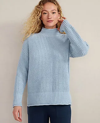 Ann Taylor Haven Well Within Organic Cotton Roll Neck Sweater sold by Ann Taylor product image thumbnail 2