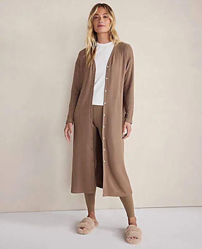 Ann Taylor Haven Well Within Brushed Rib Knit Long Sleeve Duster sold by Ann Taylor