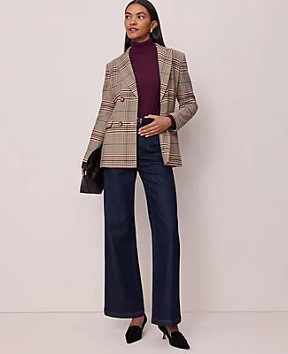 Ann Taylor The Fitted Belted Blazer in Plaid sold by Ann Taylor product image thumbnail 5