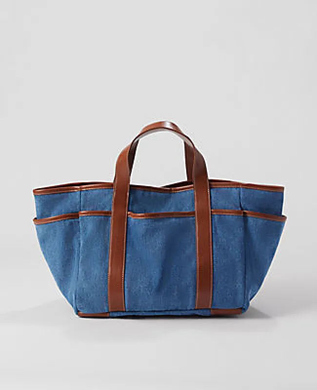 Ann Taylor Weekend Collection Garden Denim Tote Bag sold by Ann Taylor
