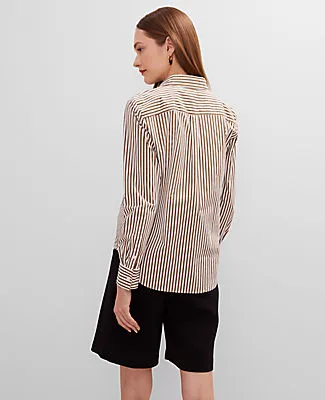 Ann Taylor Striped Relaxed Perfect Shirt sold by Ann Taylor product image thumbnail 2