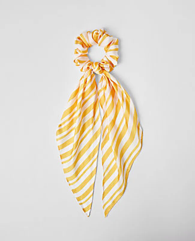 Ann Taylor Weekend Collection Striped Silk Scrunchie sold by Ann Taylor