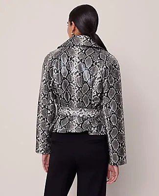 Ann Taylor Snake Print Belted Trench Coat sold by Ann Taylor product image thumbnail 3