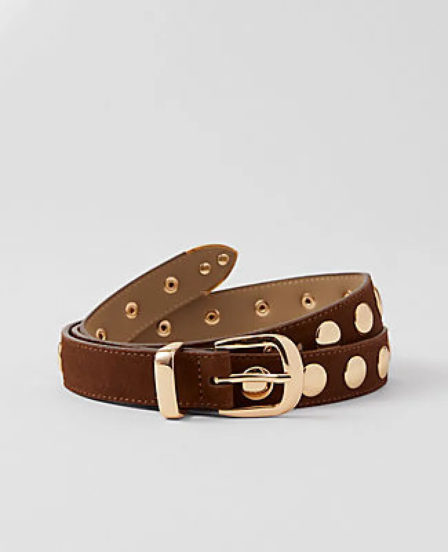 Ann Taylor Suede Studded Belt sold by Ann Taylor
