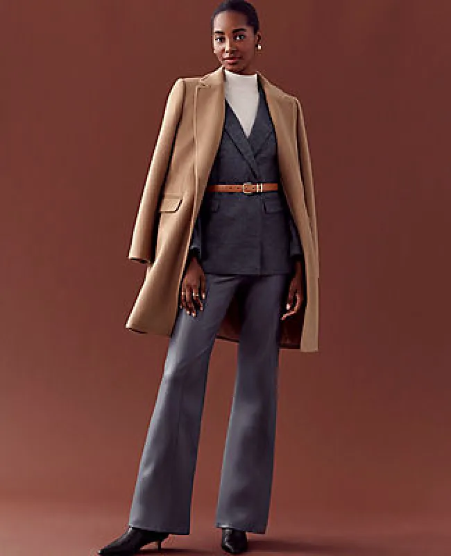 Ann Taylor The Petite Faux Leather Jayne Trouser Pant sold by Ann Taylor