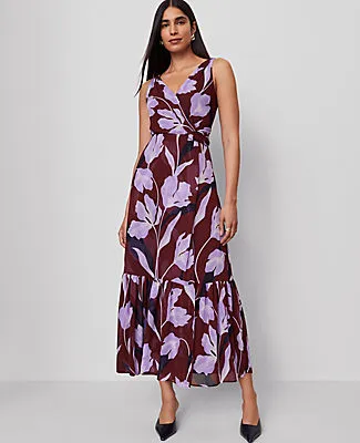 Ann Taylor Petite Floral Twist Maxi Dress sold by Ann Taylor product image thumbnail 2