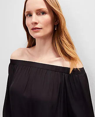 Ann Taylor Tall Gathered Off The Shoulder Top sold by Ann Taylor product image thumbnail 3