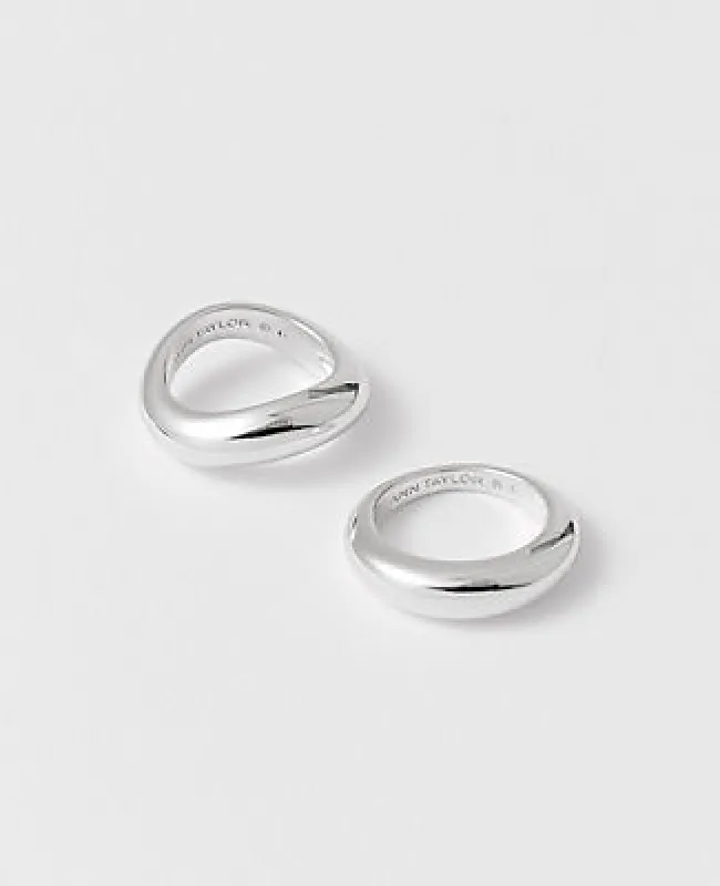 Ann Taylor Metal Stacked Ring Set sold by Ann Taylor