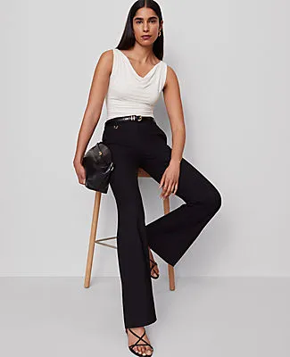 Ann Taylor The Slim Flare Trouser Pant in Bi-Stretch sold by Ann Taylor product image thumbnail 4