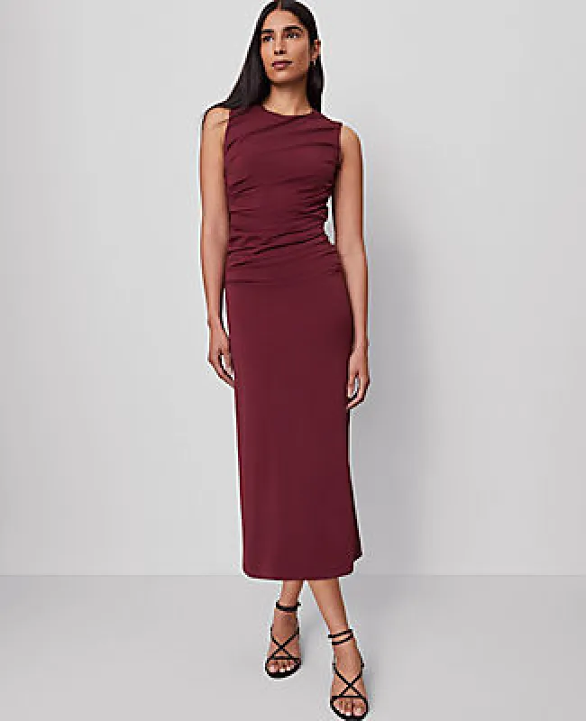 Ann Taylor Petite Knit Ruched Sheath Dress made by Ann Taylor
