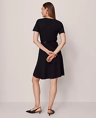 Ann Taylor Crew Neck Belted Flare Dress sold by Ann Taylor product image thumbnail 2