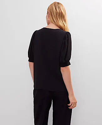 Ann Taylor V-Neck Popover Top sold by Ann Taylor product image thumbnail 2