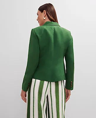 Ann Taylor The Shorter One Button Blazer in Linen Blend sold by Ann Taylor product image thumbnail 2