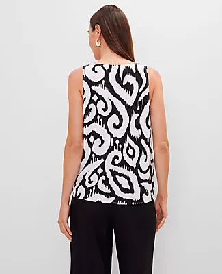 Ann Taylor Ikat Mixed Media Shell Top sold by Ann Taylor product image thumbnail 2