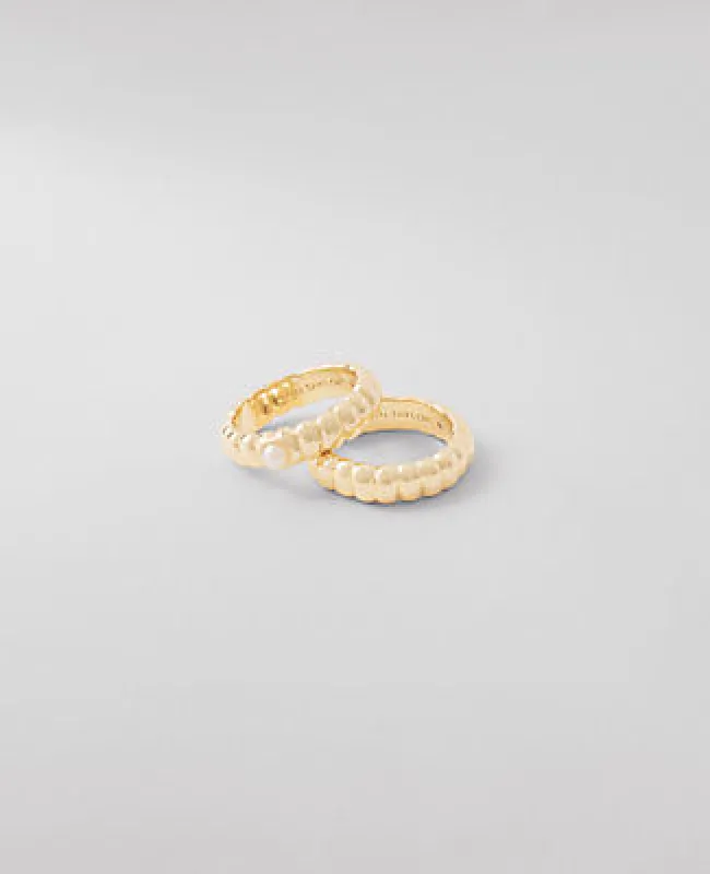 Ann Taylor Pearlized Twist Ring Set sold by Ann Taylor