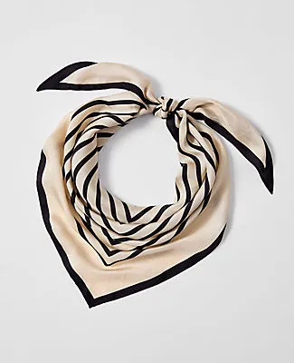 Ann Taylor Striped Triangle Silk Scarf sold by Ann Taylor