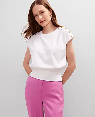 Ann Taylor Petite Shoulder Button Top sold by Ann Taylor product image thumbnail 3