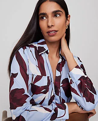 Ann Taylor Petite Floral Camp Shirt sold by Ann Taylor product image thumbnail 3