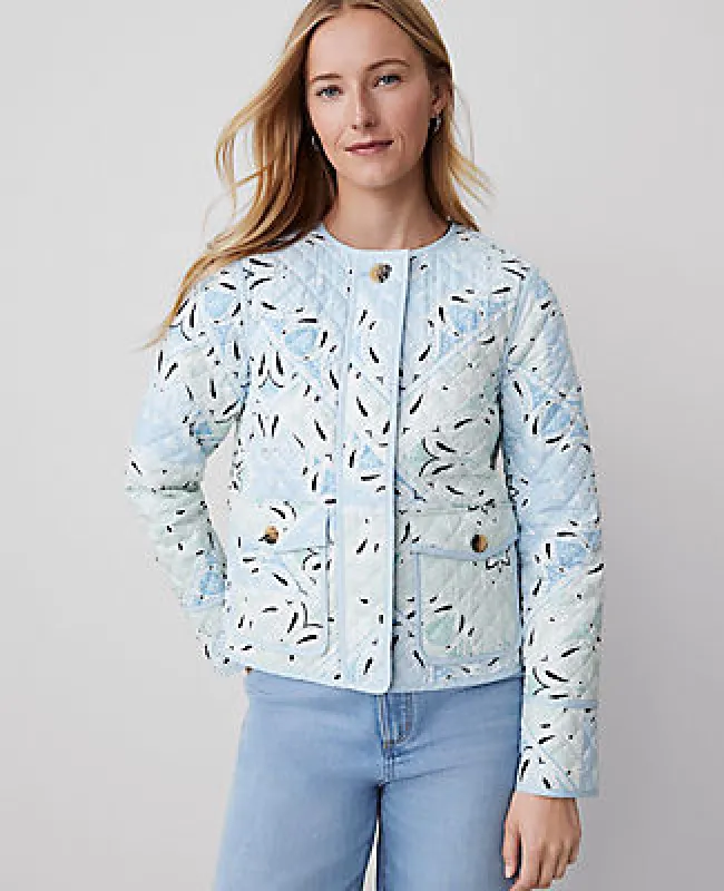 Ann Taylor Weekend Collection Paisley Quilted Jacket sold by Ann Taylor