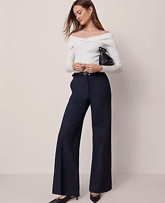 Ann Taylor The Wide-Leg Pant in Ponte sold by Ann Taylor product image thumbnail 4