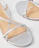 Ann Taylor Metallic Strappy Ankle Wrap Kitten Heel Sandals sold by Ann Taylor