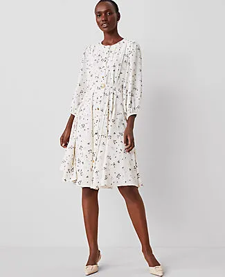 Ann Taylor Floral Seamed Flare Dress sold by Ann Taylor