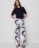 Ann Taylor The Petite Modern Wide-Leg Trouser Pant in Paisley Satin sold by Ann Taylor