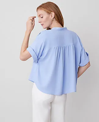 Ann Taylor Mock Neck Popover Top sold by Ann Taylor product image thumbnail 2