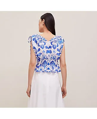 Ann Taylor Tiled Gathered Tie Top sold by Ann Taylor product image thumbnail 2
