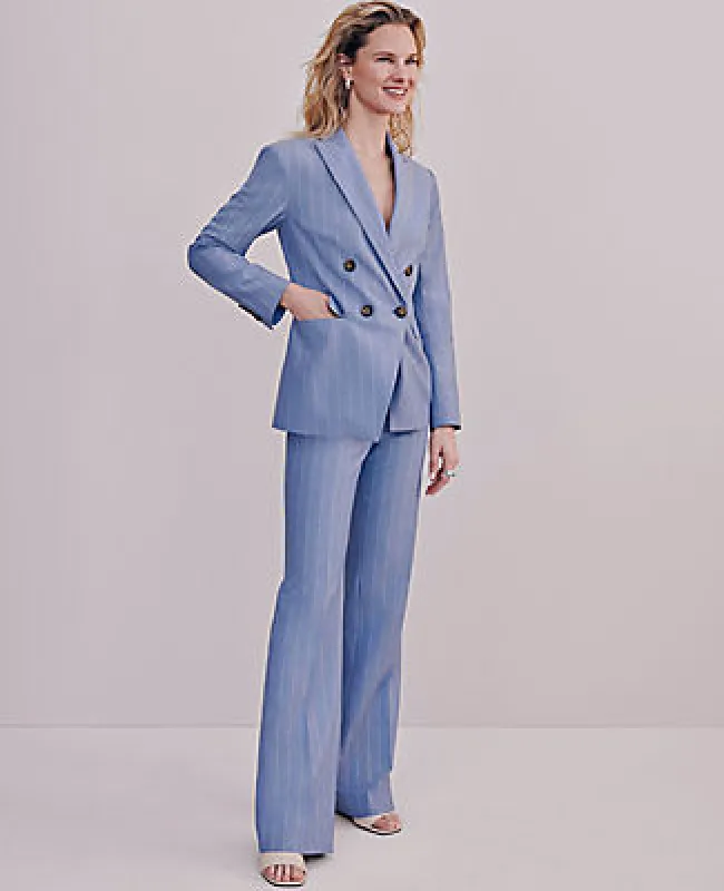 Ann Taylor The Flare Trouser Pant in Pinstripe sold by Ann Taylor