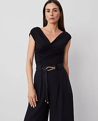 Ann Taylor Asymmetric Neck Bodysuit sold by Ann Taylor