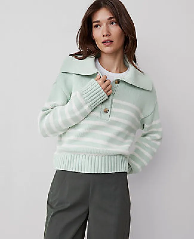 Ann Taylor Weekend Collection Striped Sailor Sweater sold by Ann Taylor