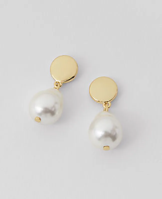 Ann Taylor Pearlized Drop Earrings sold by Ann Taylor