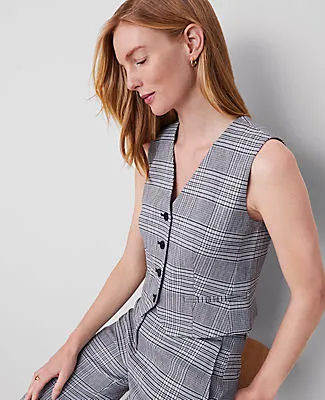 Ann Taylor The Petite Tailored Vest in Plaid sold by Ann Taylor product image thumbnail 3