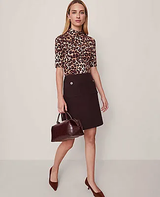 Ann Taylor Animal Print Mock Neck Top sold by Ann Taylor product image thumbnail 4