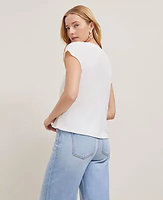 Ann Taylor Knotted V-Neck Top sold by Ann Taylor product image thumbnail 2