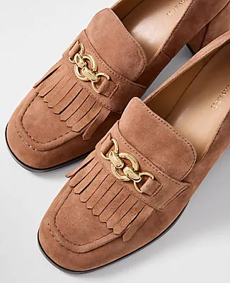 Ann Taylor Suede Kiltie Loafer Pump sold by Ann Taylor product image thumbnail 2