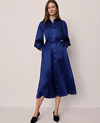 Ann Taylor Studio Collection Silk Shirtdress sold by Ann Taylor