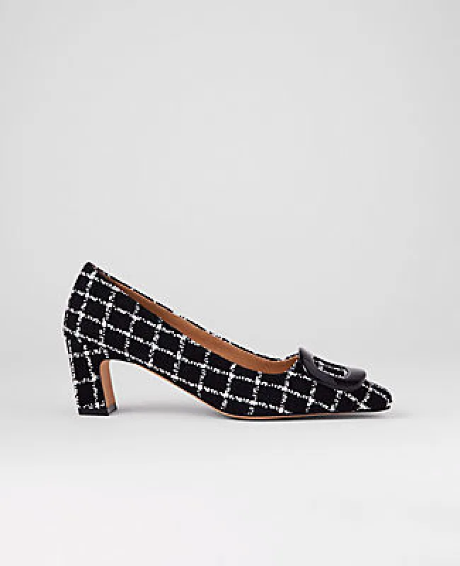 Ann Taylor Tweed Buckle Pump sold by Ann Taylor