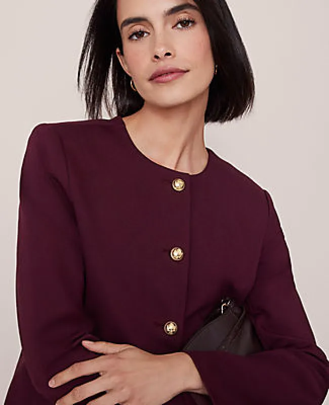 Ann Taylor The Crew Neck Jacket in Ponte sold by Ann Taylor