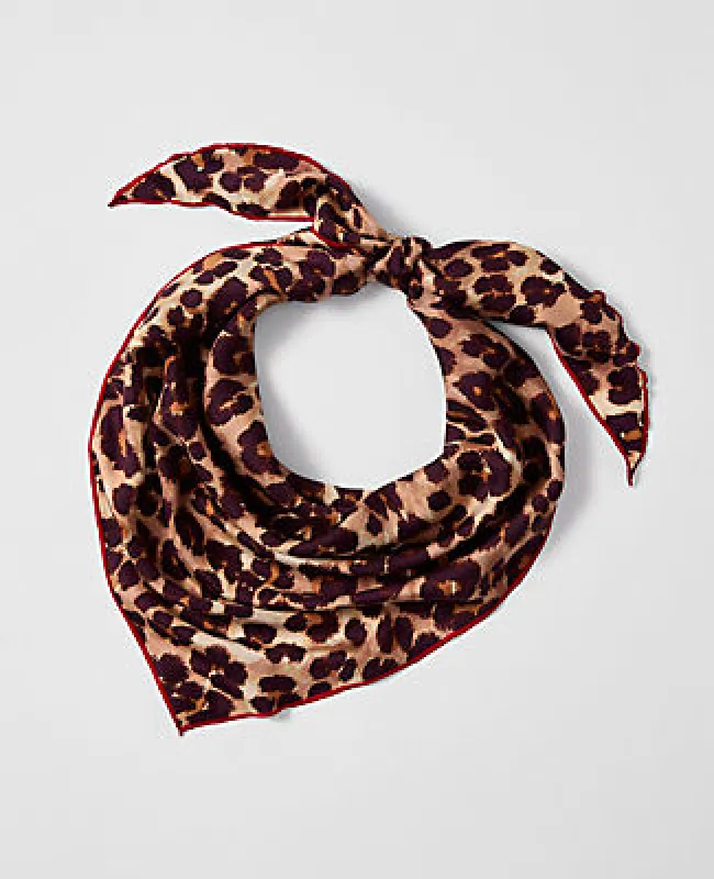 Ann Taylor Animal Print Triangle Silk Scarf sold by Ann Taylor