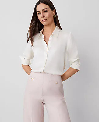 Ann Taylor Satin Essential Shirt sold by Ann Taylor