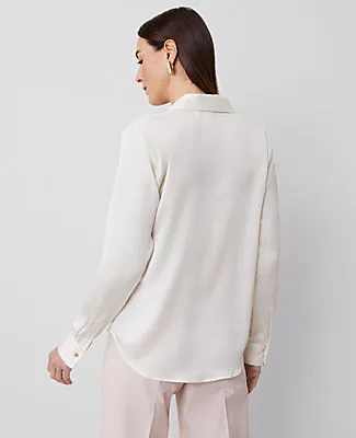 Ann Taylor Satin Essential Shirt sold by Ann Taylor product image thumbnail 2