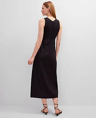 Ann Taylor Linen Blend V-Neck Wrap Dress sold by Ann Taylor product image thumbnail 2