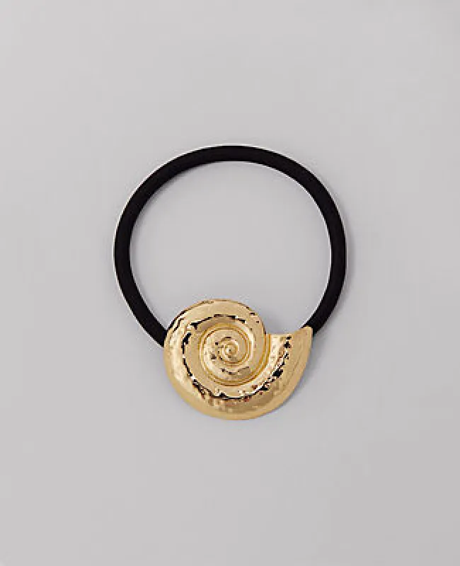 Ann Taylor Hammered Shell Hair Tie Set sold by Ann Taylor