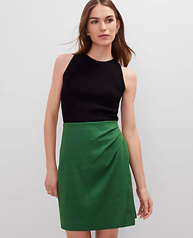 Ann Taylor Linen Blend Sarong Wrap Skirt sold by Ann Taylor