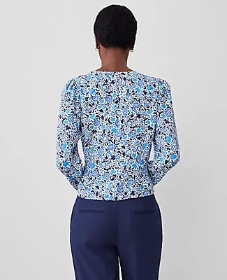 Ann Taylor Floral Silky Wrap Blouse sold by Ann Taylor product image thumbnail 2