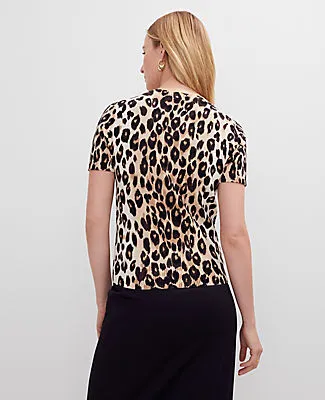 Ann Taylor Petite Animal Print Sweater Tee sold by Ann Taylor product image thumbnail 2