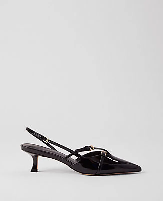 Ann Taylor Strappy Pointy Toe Patent Pump sold by Ann Taylor