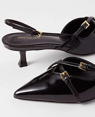 Ann Taylor Strappy Pointy Toe Patent Pump sold by Ann Taylor product image thumbnail 2